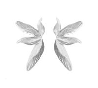 FDEETY Blattform Ohrringe Mehrschichtige Blätter Ohrhänger Botanische Schmuckstücke Damenohrringe Naturinspiriert Metalllegierung Schmuck