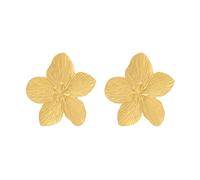 FDEETY Blumen Ohrringe Strukturiert Metall Schmuck Damen Ohrstecker Elegant Handgefertigt Luxuriös Accessoire