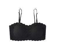 FDEETY Damen BHS ohne Bügel Seamless Bra Spitzendesign Bustier Bralette Nahtloser Soft BH Starker Halt Träger Bügelloser Minimizer Komfort Unterwäsche
