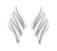 FDEETY Geometrische Flügel Ohrringe 18k Gold Edelstahl Schmuck Statement Ohrstecker Hypoallergen Damen Accessoires