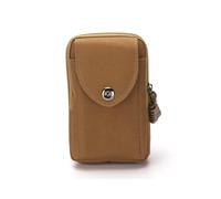 FDEETY Handy Gürteltasche Taktische Hüfttaschen Kapazität kleine Utility EDC Tasche für Camping Wandern Radfahren Klettern und Reisen Mit Karabiner (Senkrecht-Bräunlich)