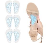 FDEETY 3 Paar Einlegesohlen Fußgewölbeunterstützung Einlegesohlen Orthopädisch Gelsohlen Schuheinlagen Damen Plantari Ortopedici Piede Piatto Einlagen Fersensporn Damen(Transparent)