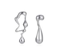 FDEETY Tropfenform Ohrringe Silber Schmuck Damen Ohrstecker Elegant Wassertropfen Ohrhänger Dezent Edel Zeitlos
