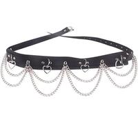 FDEETY Verstellbare Harness Körperkette Riemen Körperschmuck Taille Bein Gurt Accessoire Schmuck Punk Gothic Stil Damen