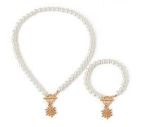 FDEETY Weihnachtsschmuck Set Perlen Set Glöckchen Schmucksets für Damen Weihnachtsbaum Schneeflocken Anhänger Halskette Weihnachten Armband Ohrringe Geschenke für Mädchen