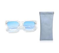 FDGGT 1 Rechteckige Brille Und 1 Brillentasche, Retro-Sonnenbrille, Modische Sonnenbrille, Bekleidungsaccessoires, Personalisierte Trendige Sonnenbrille