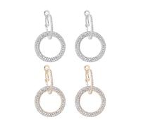 FDGGT 2 Paar Diamant-Ohrringe, Damen-Modeschmuck, Anhänger-Ohrring-Dekoration, Schmuck, Bekleidungszubehör-Ohrringe