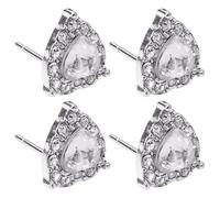 FDGGT 2 Paar Herzförmige Ohrstecker, Damen-Diamant-Ohrringe, Einfache Und Modische Ohrringe, Schmuck, Ohrstecker-Dekoration