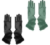 FDGGT 2 Paar Lange Spitzenhandschuhe, Transparente Netzhandschuhe, Kleiderhandschuhe, Elee Damenhandschuhe, Bekleidungszubehör