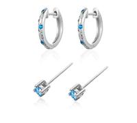 FDGGT 2 Paar Ohrringe Mit Zirkoneinlage, Modische Einfache Ohrringe, Funkelnde Ohrringe, Elee Ohrringe, Bekleidungszubehör