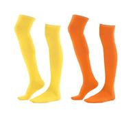 FDGGT 2 Paar Overknee-Socken, Einfache Und Vielseitige Socken, Tanzsocken, Elastische Und Bequeme Damensocken, Bekleidungszubehör