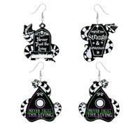 FDGGT 2 Paar Schlangenförmige Ohrringe, Acryl-Ohrringe, Kreative Persönlichkeitsohrringe, Punk-Stil-Ohrringe, Party-Kleidungszubehör