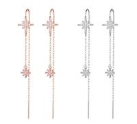 FDGGT 2 Paar Stern-Quasten-Ohrringe, Lange Ohrringe, Modische Einfache Ohrringe, Elee Ohrringe, Damenschmuck