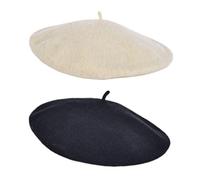 FDGGT 2 Stück Baskenmützen, Damenhüte, Modische Klassische Baskenmützen, Kunstmalerhüte, Bekleidungszubehör