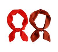 FDGGT 2 Stück Damen-Kopftuch, Satin-Kopftuch, Quadratisches Kopftuch, Weicher Und Glatter Schal, Bekleidungszubehör, Dekorativer Seidenschal