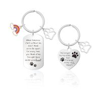 FDGGT 2 Stück Gedenk-Hunde-Schlüsselanhänger, Edelstahl-Schlüsselanhänger, Gravierte Schlüsselanhänger, Kreative Schlüsselanhänger