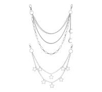 FDGGT 2 Stück Metall-Hosenketten, Bekleidungszubehör, Retro-Hosenketten, Hosenketten Im Punk-Stil, Taschendekorationsketten