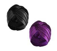 FDGGT 2 Stück Samt-Turbanmützen, Stretch-Turbanmützen, Retro-Turbanmützen, Weiche Turbanmützen, Chemotherapie-Hüte