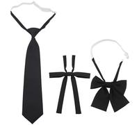 FDGGT 3 Stück Damen-Krawatten, Uniform-Krawatten, Fliegen, Verstellbare Krawatten, Modische Einfache Krawatten