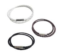 FDGGT 3 Stück Erkordelarmbänder, Modische Und Einfache Armbänder, Geflochtene Armbänder, Magnetschnallenarmbänder, Doppelschichtige Gestapelte Armbänder