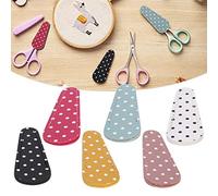 Fdit 6-teilige Stickschere Hülle Sicherheit Lederschere Abdeckung Scherenschutz mit tragbarem Modedesign für Werkzeugschutzabdeckung