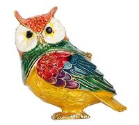 Fdit Kristall-Eulen-Figur, Schmuckkästchen, tragbar, Schmuck, Aufbewahrung, Organizer, Haus, Büro, Dekoration, Handwerk, einzigartig