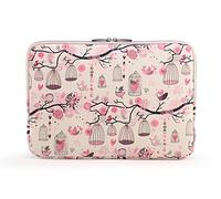 fdsmall Laptoptasche Schutzhülle Wasserdicht Neoprene, Laptop Sleeve Case Laptophülle Notebook Hülle Tasche für Acer/Asus/Dell/Lenovo/HP/Samsung (Vogel Rosa, 14 Zoll)