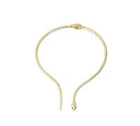 fdsmall Schlange Halskette für Frauen - Verstellbare Form Kragen, Flexible Punk Wrap, Multi-Purpose Strass Zubehör (Gold 03)