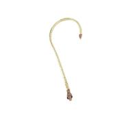 fdsmall Schlange Halskette für Frauen Verstellbare Schlange Form Kragen Halskette Flexible Punk Wrap Kragen Multi-Purpose Halskette Strass Halskette Schlange Zubehör für Frauen (Gold 02)