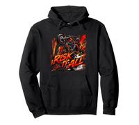 Fearless Rider Stunt Action Speed Grafik Pullover Hoodie