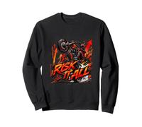 Fearless Rider Stunt Action Speed Grafik Sweatshirt