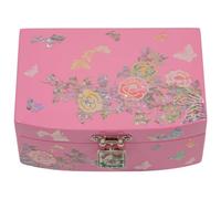 February Mountain Schmuckkästchen aus Perlmutt für Damen, Mädchen, Ehefrau, für Ohrringe, Armbänder, Ringe, Uhren, Jahrestag, Geburtstag, Weihnachten, Geschenke für Frauen (Pink)