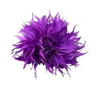 Feder Blumen Brosche Feder Corsage Broschen for Frauen elegante Blume Revers Pins Hochzeit Party Abzeichen Schmuck Zubehör Für Frauen Und Mädchen(Purple)