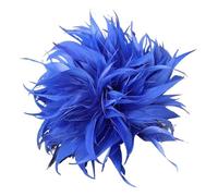 Feder Blumen Brosche Feder Corsage Broschen for Frauen elegante Blume Revers Pins Hochzeit Party Abzeichen Schmuck Zubehör Für Frauen Und Mädchen(Blue)