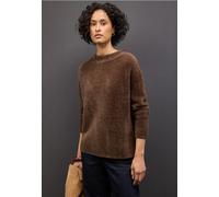 Street One Rundhalspullover Damen Gr. 44 hazelnut braun 78% Polyamid/12% Polyacryl/10% Baumwolle