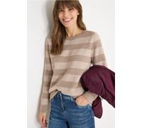 Cecil Damen Federgarnpullover in Beige, Gr: S