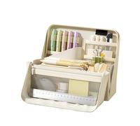 Federmäppchen - 22 x 18 x 7,8 cm, großes Federmäppchen, Stand-Briefpapier-Organizer, Aufbewahrungstasche aus Oxford-Stoff, Design mit mehreren Fächern, aufrechter Schreibtischhalter, robuster Stoff