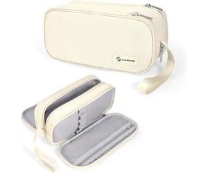 Federmäppchen 3 Fächer Stiftetasche Schlamperbox Schule Beige