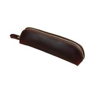 Federmäppchen aus Leder im Vintage-Stil, einfaches Federmäppchen für Studenten, Schreibwaren, Federmäppchen, Aufbewahrungstasche, Reißverschluss, Stifttasche, Brillenbox, Schulbedarf, B, Einheitsgröße