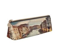 Federmäppchen aus Leder mit Cartoon-Raketen-Motiv, für Mädchen und Jungen, mit Reißverschluss, Federmäppchen für Studenten, Schule, Büro, Universität, Wunderschöne Landschaft des C Grande