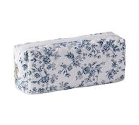 Federmäppchen, Büro, Uni, Schule, Aufbewahrungstasche, Organizer, Make-up-Tasche, Kosmetiktasche, ästhetisch, niedliches Federmäppchen für Mädchen, Jungen, Kinder (blaue Blume)