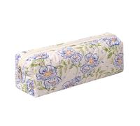 Federmäppchen, Büro, Uni, Schule, Aufbewahrungstasche, Organizer, Make-up-Tasche, Kosmetiktasche, ästhetisch, niedliches Federmäppchen für Mädchen, Jungen, Kinder (blaue Blumen)