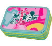 Federmäppchen COOLPACK "Etui, Disney, Minnie Mouse", Kinder, pink (minnie mouse), Polyester, Schreibgeräteetuis Federmäppchen, befüllt (15264124-0)