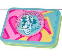 Federmäppchen COOLPACK "Etui XL, Disney, Minnie Mouse, mit 2 Reißverschlüssen", Kinder, pink (minnie mouse), Polyester, Schreibgeräteetuis Federmäppchen, befüllt (15799522-0) minnie mouse