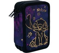 Federmäppchen COOLPACK "Jumper 3, Stitch, gold", Kinder, stitch gold, Polyester, Schreibgeräteetuis Federmäppchen (86591649-0) stitch gold