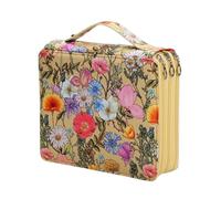 Federmäppchen Federpenal Groß für 120 Farben Marker Stifte, 4 Fach Federtasche, Marker Aufbewahrungstasche mit Schultergurt, Große Bleistifttasche mit Reißverschluss für Kunstschule Büro Reisen