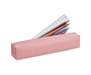 Federmäppchen, kleine Federmappe mit Reißverschluss, elegante Kosmetiktasche für Stifte, Lippenstifte und kleine Dinge, Austausch von Briefpapier durch, Pink, Consulte la descripción, Siehe