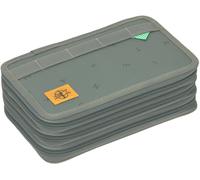 School Triple Pencil Case Unique Letters green