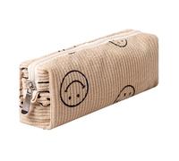 Federmäppchen, leicht, ästhetisch, für Büro, Uni, Schule, Aufbewahrungstasche, Organizer, Make-up-Tasche, Kosmetiktasche für Mädchen, Jungen, Kinder (Smile-Khaki)