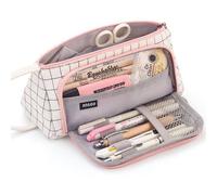 Federmäppchen mit großem Fassungsvermögen für Schreibwaren, kariert